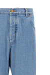 thom browne jeans in washed japanese selvedge denim