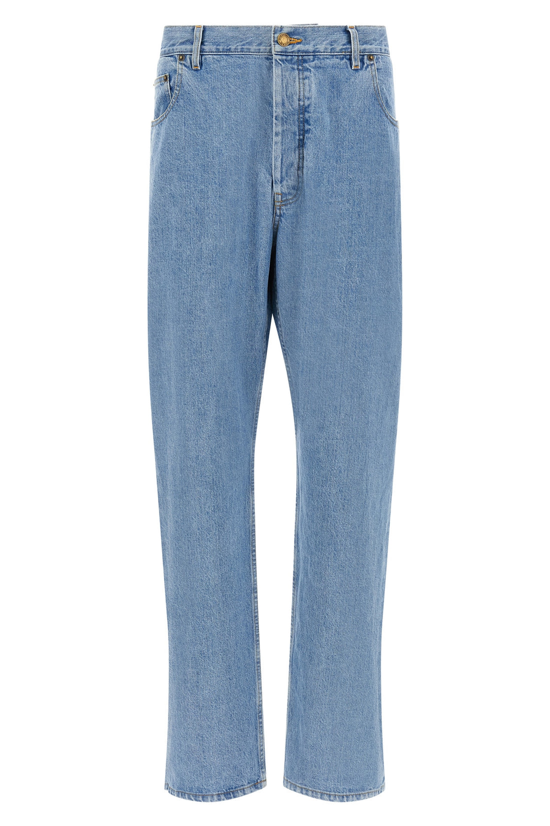 THOM BROWNE 4 thom browne jeans in washed japanese selvedge denim