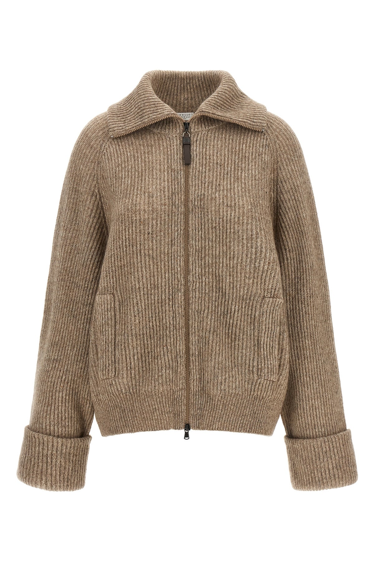 the brunello cucinelli sparkling english ribbed knit cardigan sets new standar