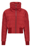 moncler + rick owens cropped down jacket in quilted saison longue