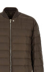 moncler + rick owens flight parka down jacket in quilted saison longue lightly