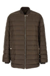 moncler + rick owens flight parka down jacket in quilted saison longue lightly
