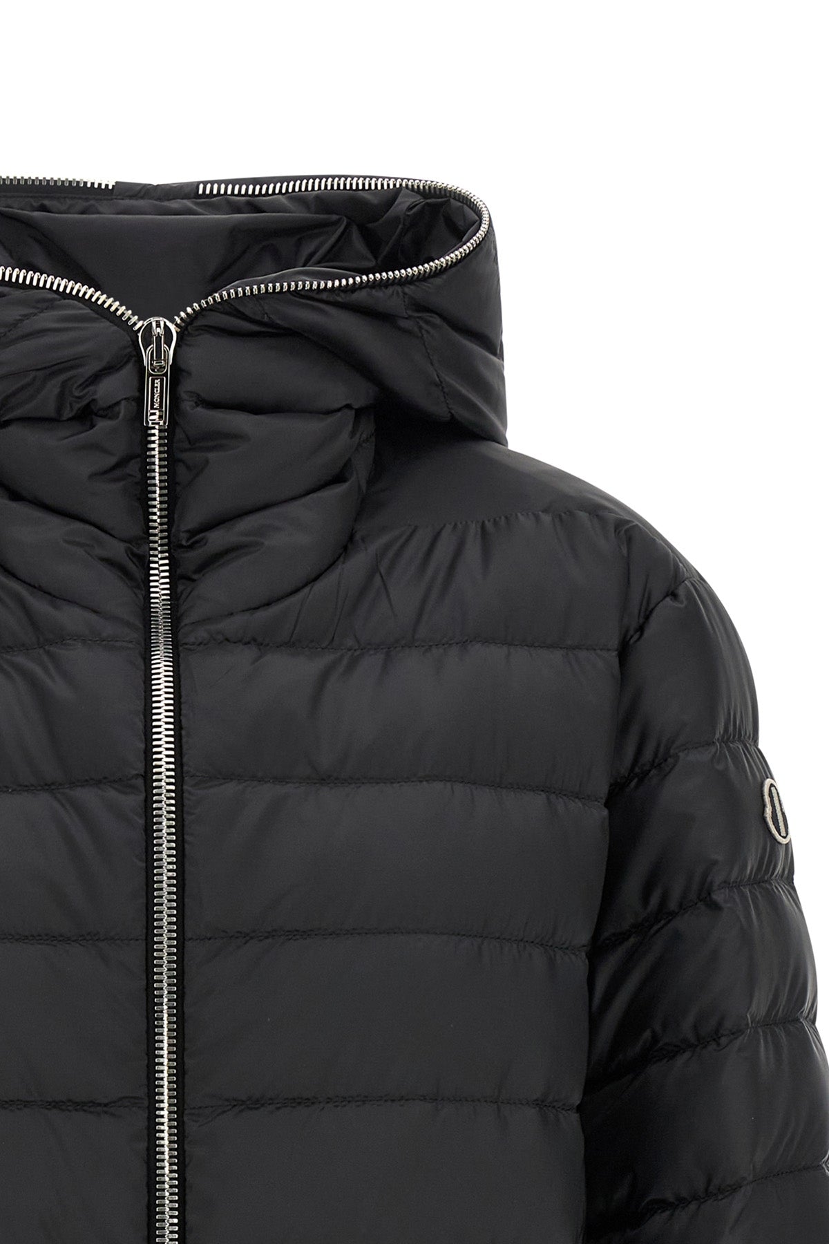 moncler + rick owens ziplock down jacket in quilted saison longue