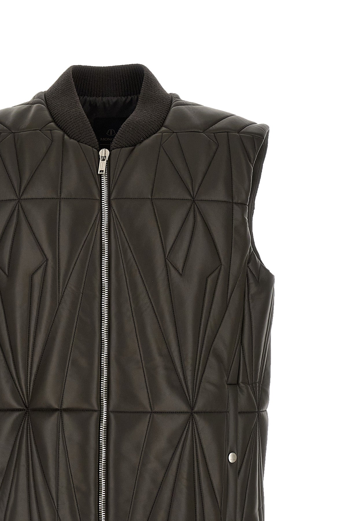moncler + rick owens geocamo flight leather vest