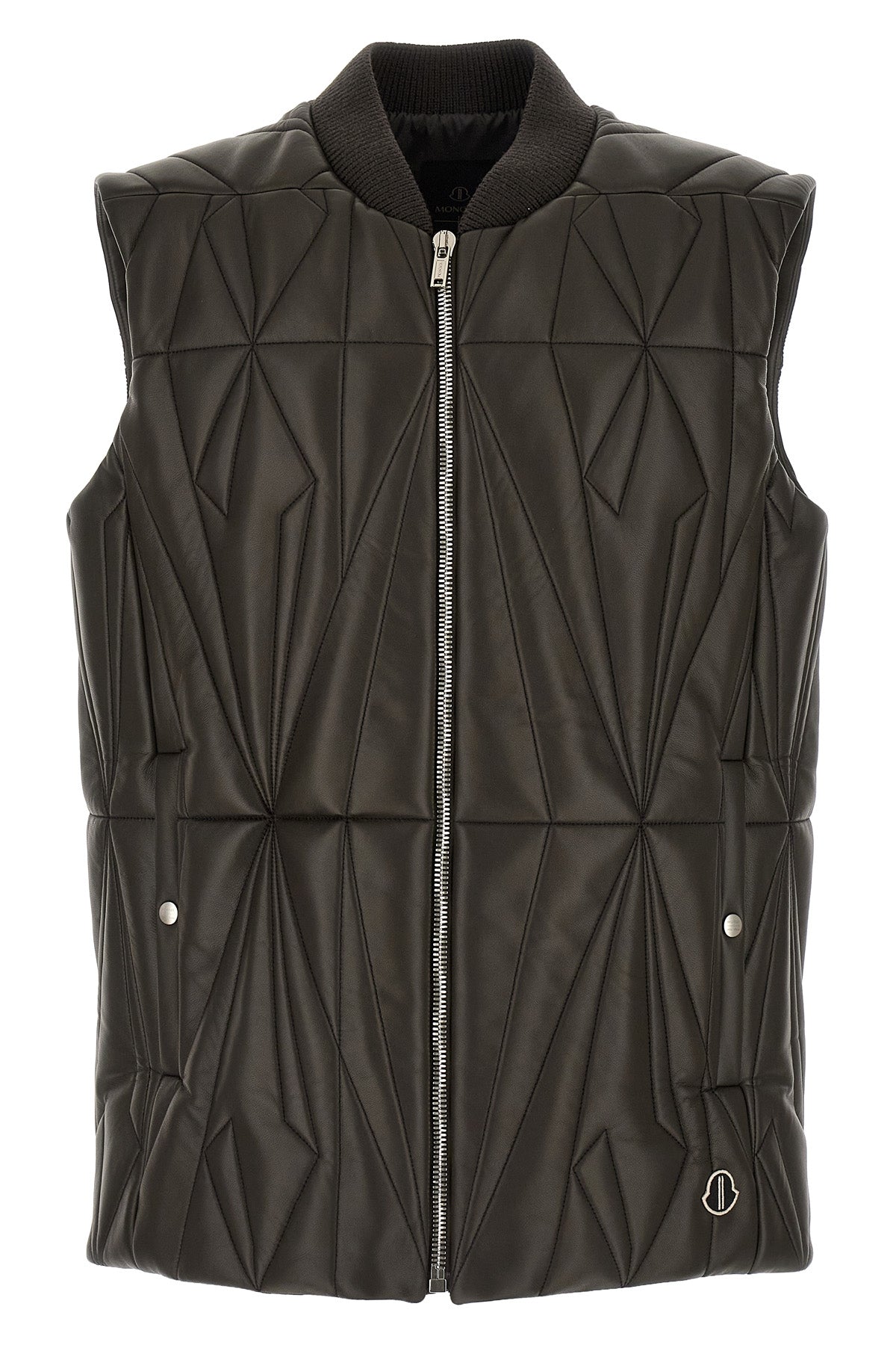 moncler + rick owens geocamo flight leather vest