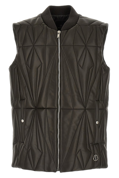 moncler + rick owens geocamo flight leather vest