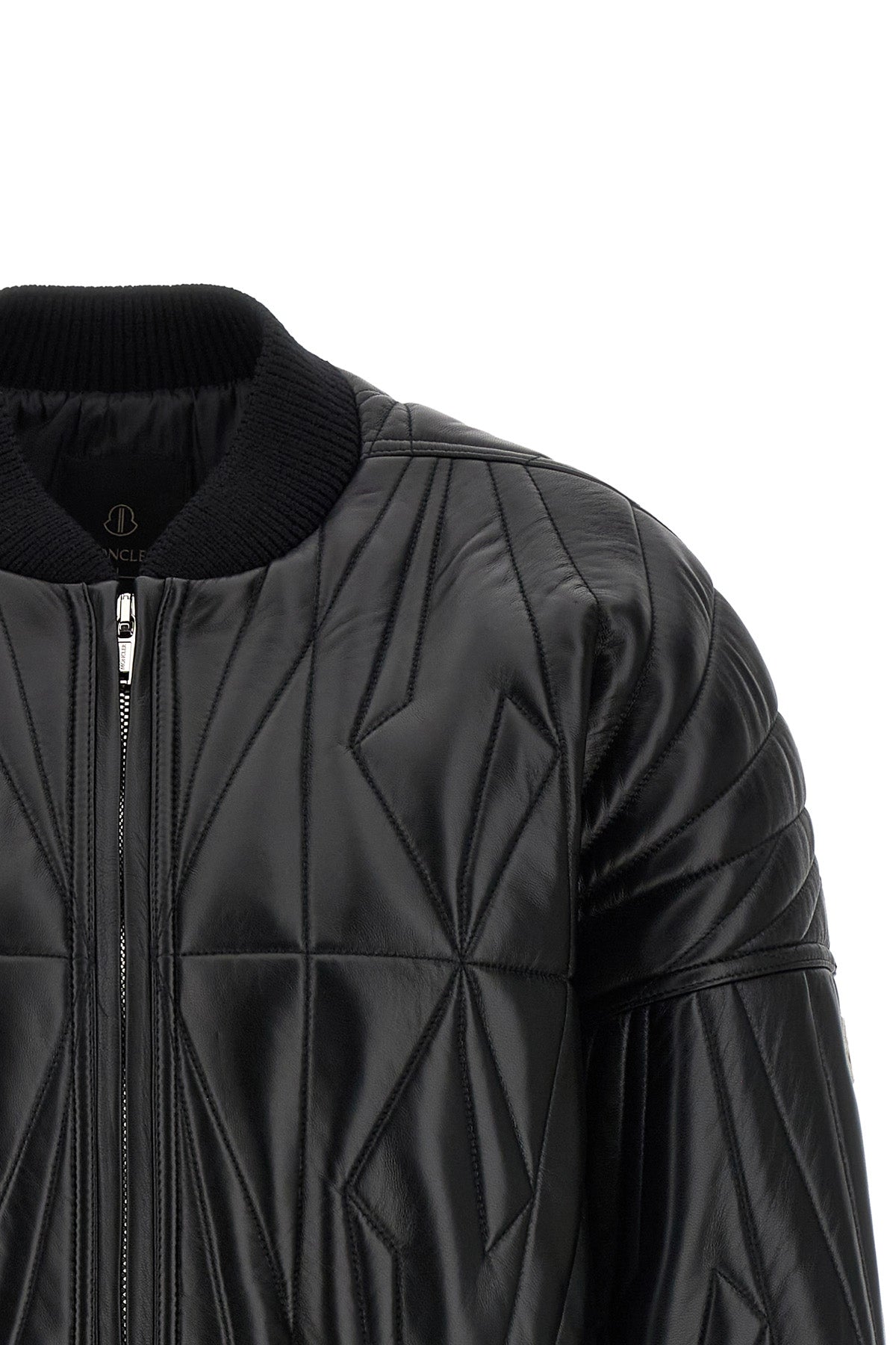 moncler + rick owens geocamo leather bomber jacket