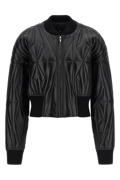 moncler + rick owens geocamo leather bomber jacket
