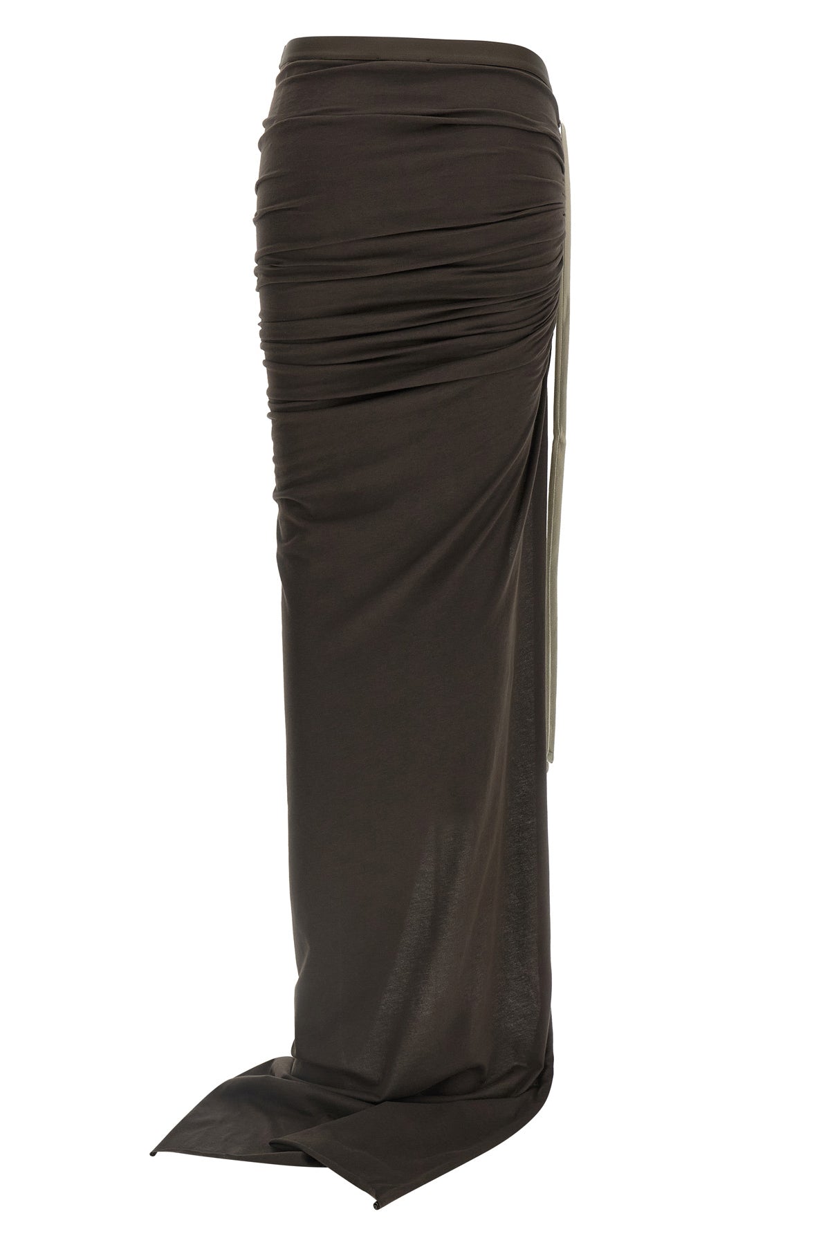 moncler + rick owens adjustable cotton jersey skirt