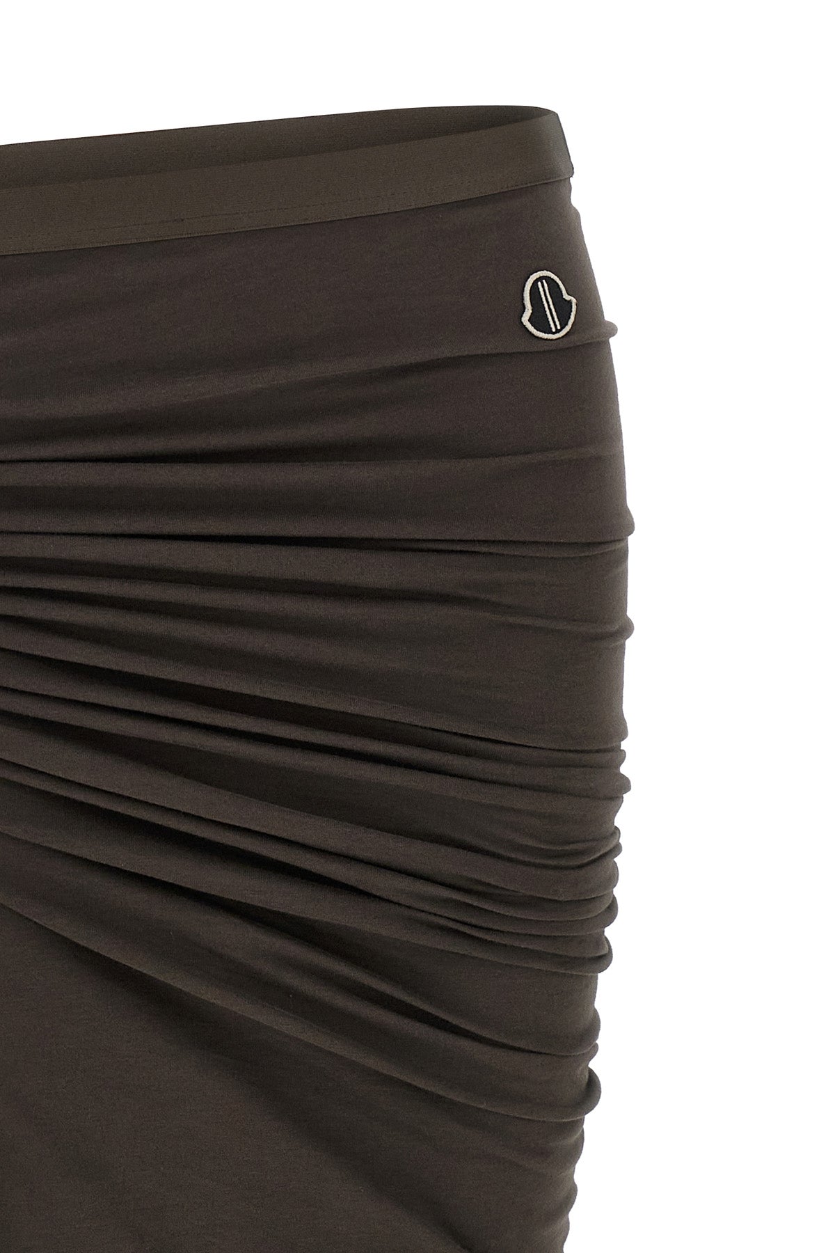 moncler + rick owens adjustable cotton jersey skirt