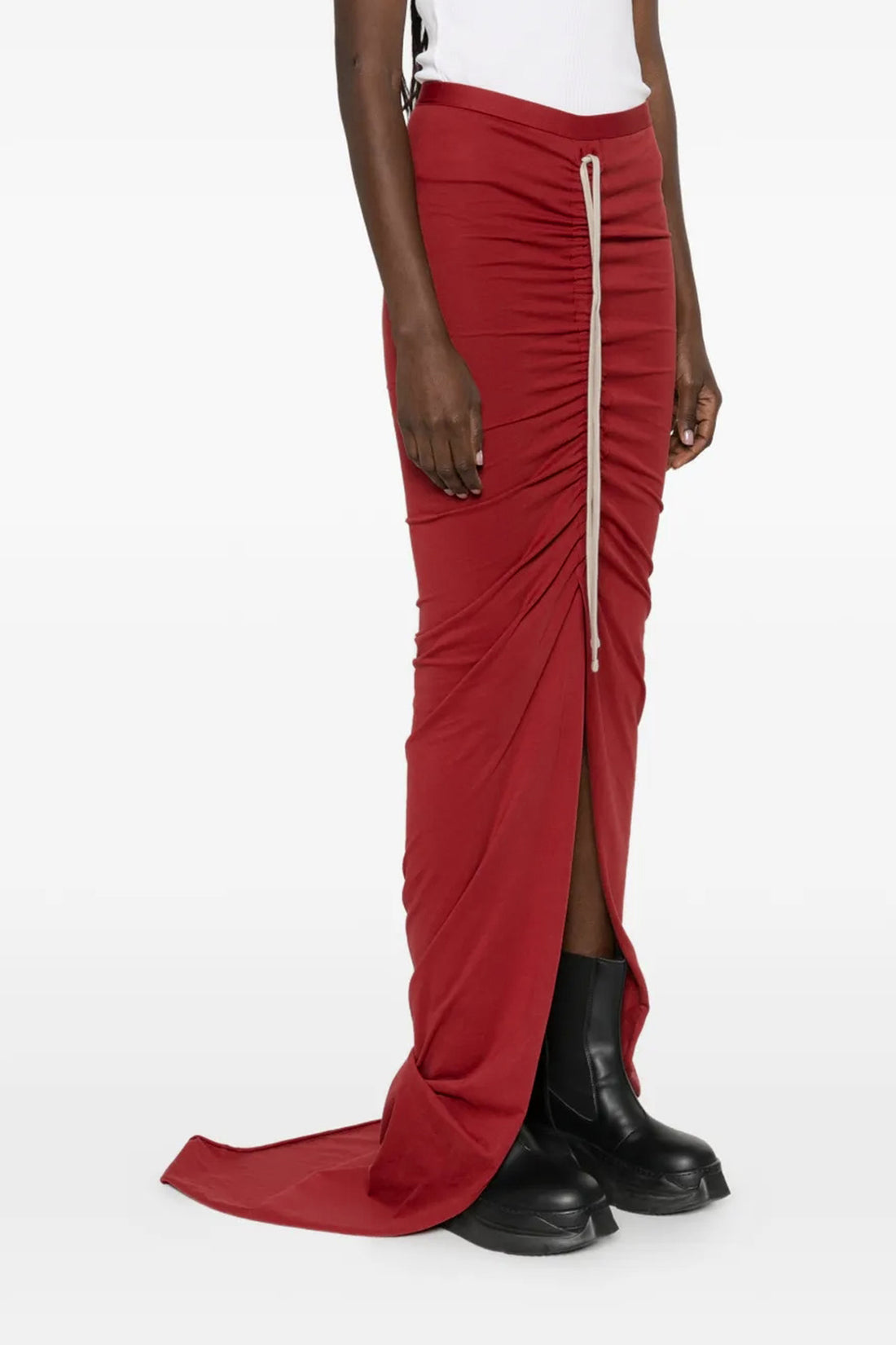 RICK OWENS XS moncler + rick owens adjustable cotton jersey skirt