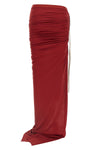 moncler + rick owens adjustable cotton jersey skirt