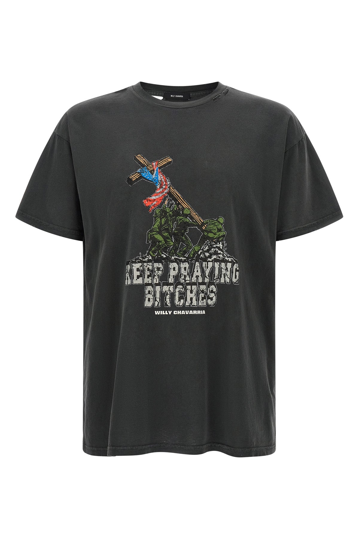 the willy chavarria keep praying bitches t-shirt