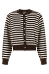 be motivated striped cotton and cashmere blend cardigan