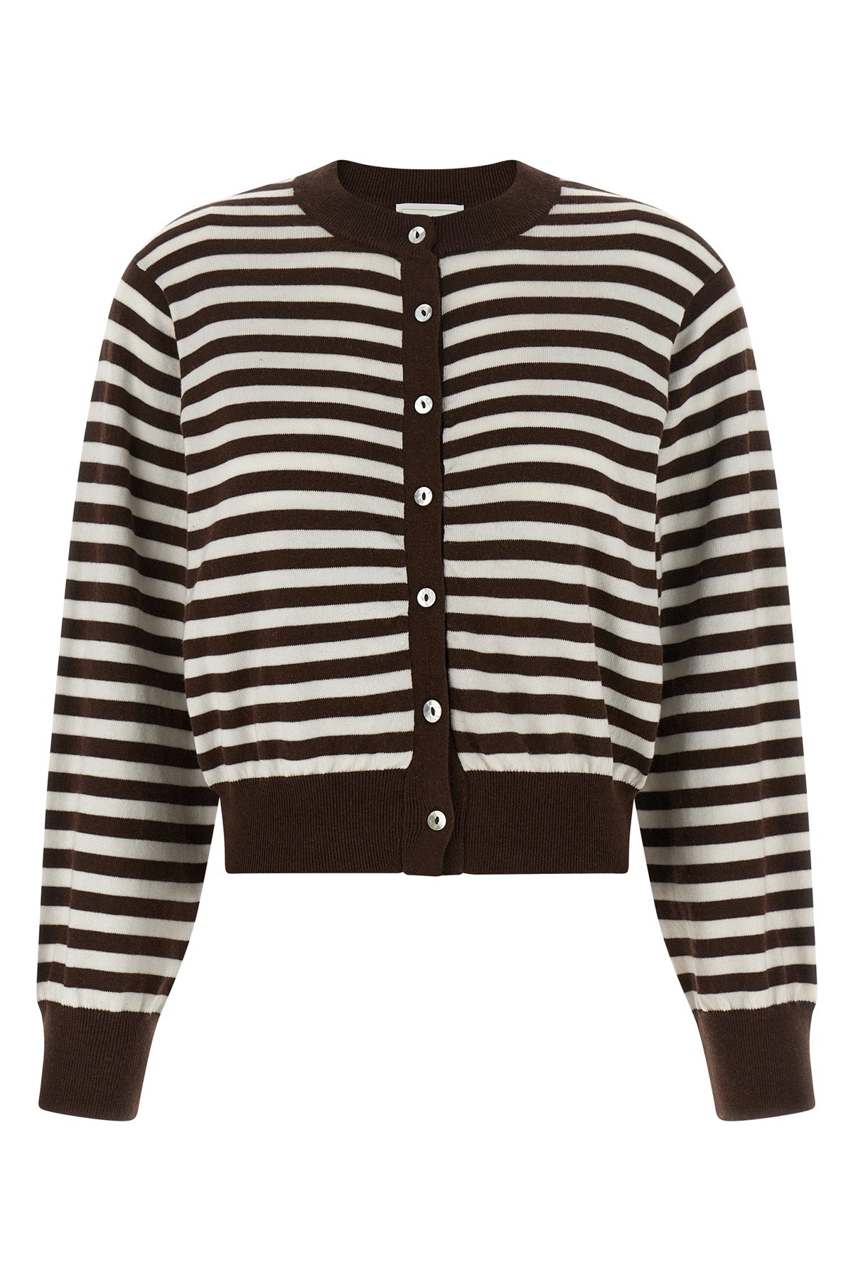 be motivated striped cotton and cashmere blend cardigan