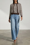 be motivated striped cotton and cashmere blend sweater