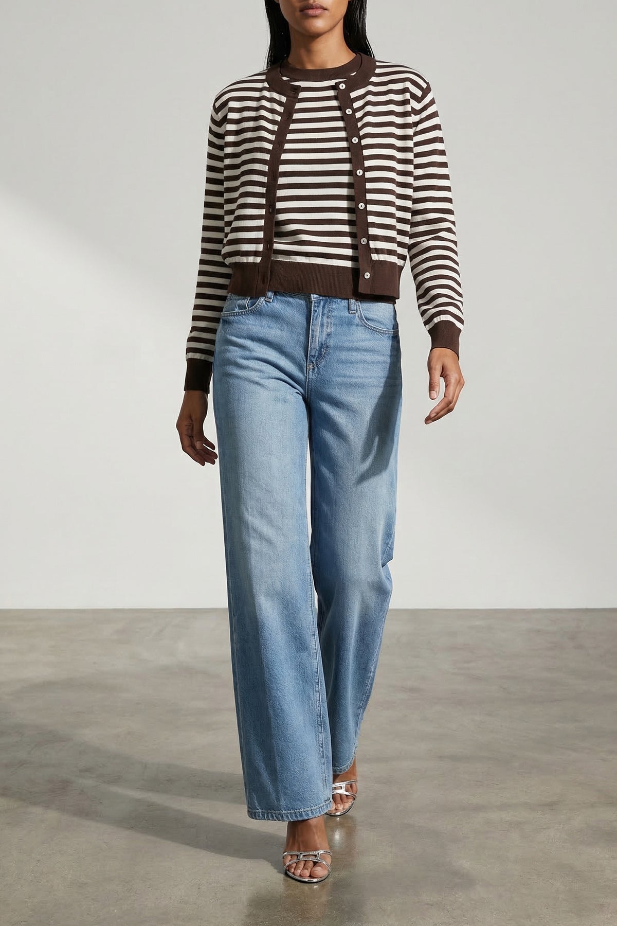 be motivated striped cotton and cashmere blend sweater