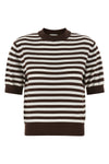 be motivated striped cotton and cashmere blend sweater