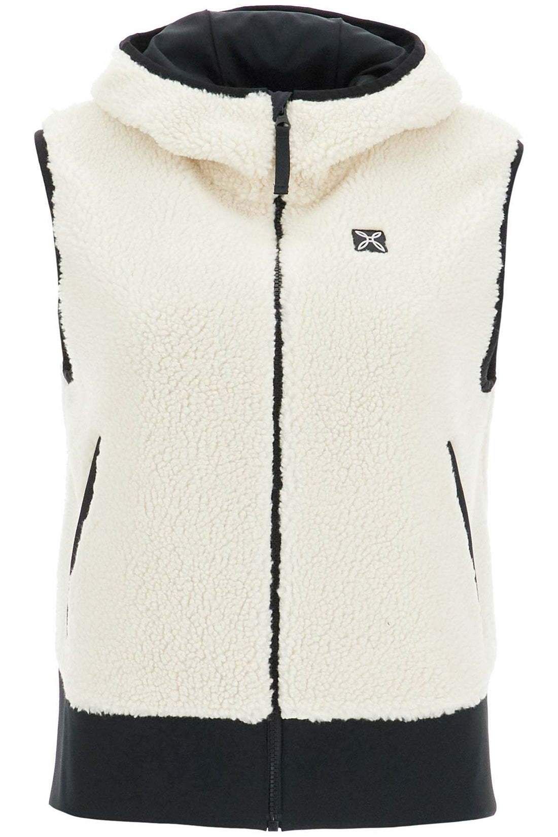 sherpa hooded vest with