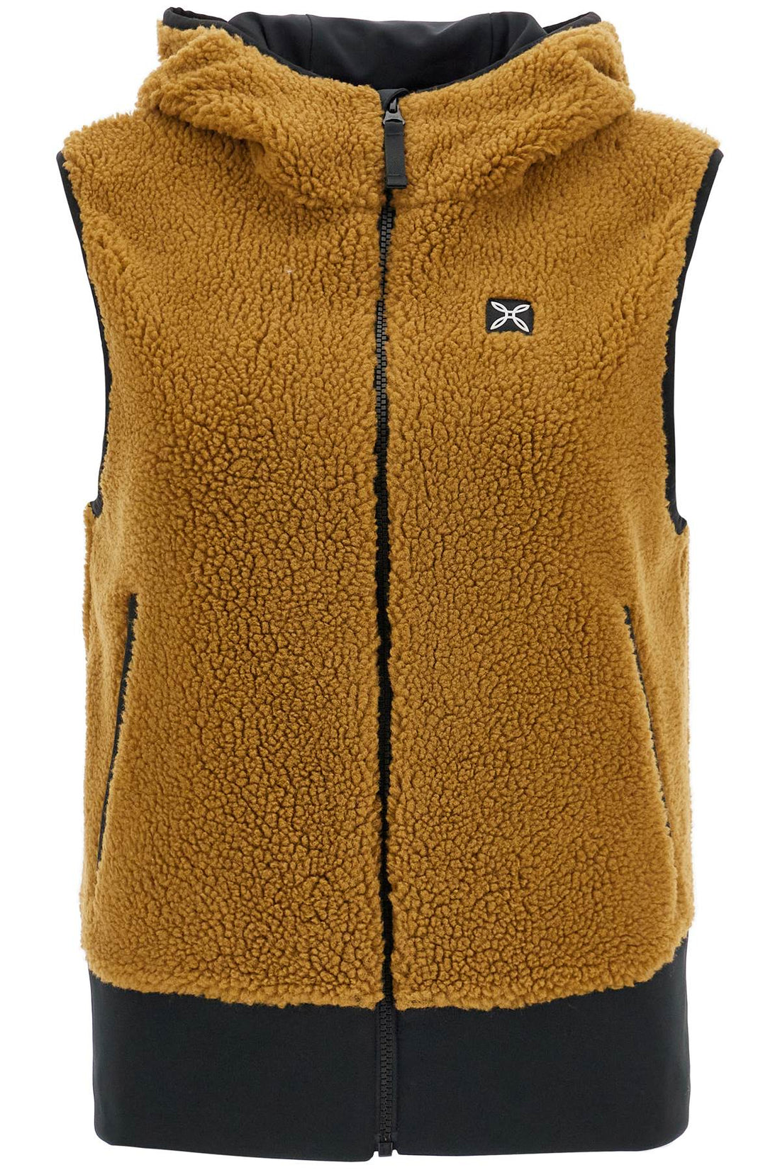 sherpa hooded vest with