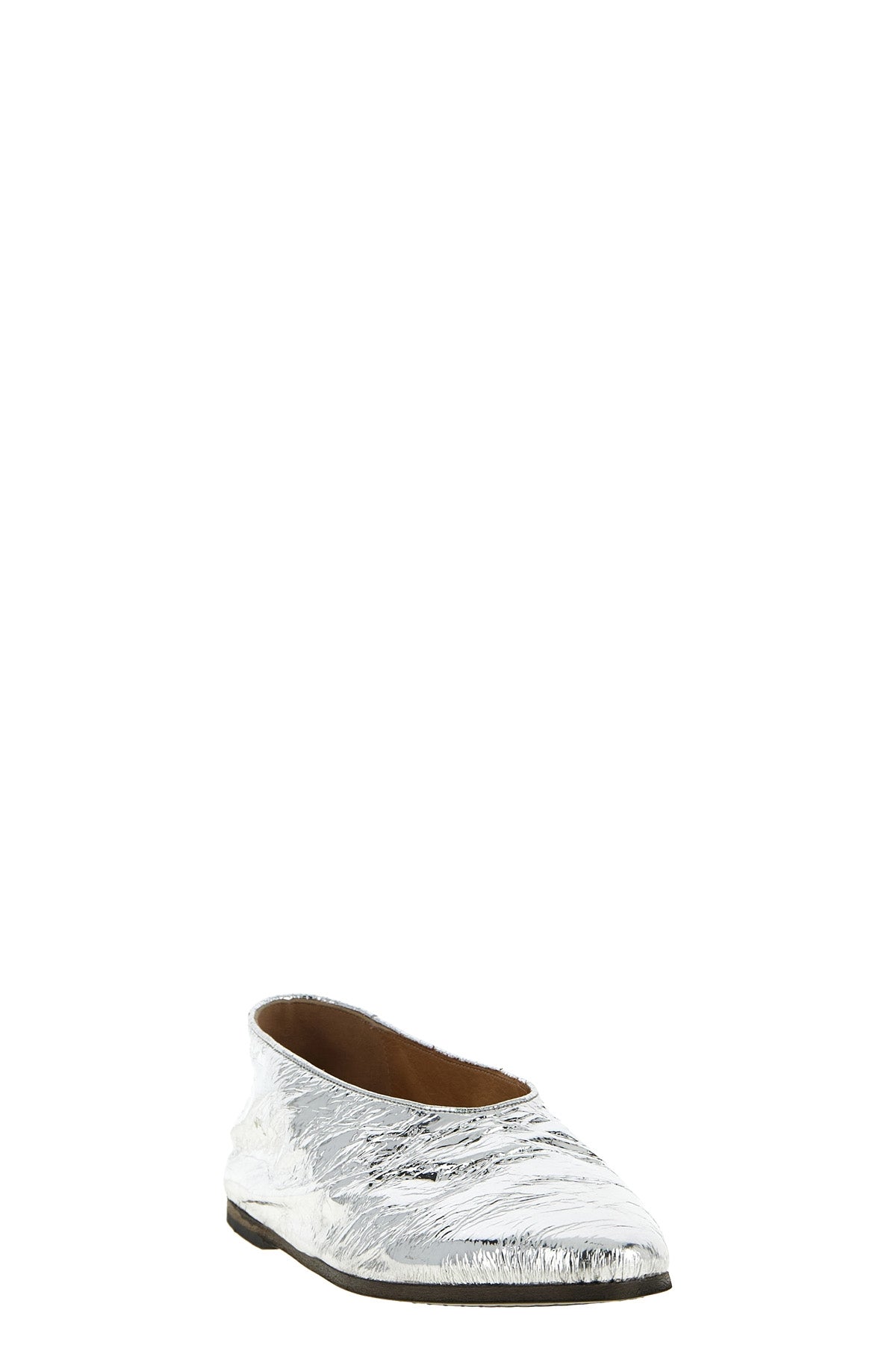 coltellaccio ballet flats in rag laminated leather