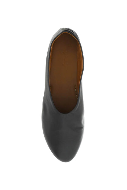 leather coltellaccio ballet flats