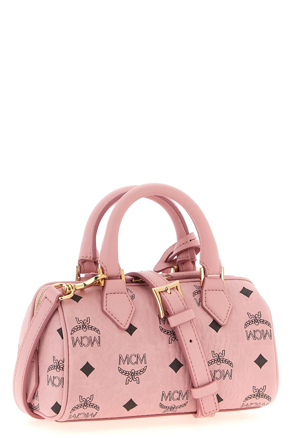the mcm ella boston mini handbag reinterprets the classic top case silhouette