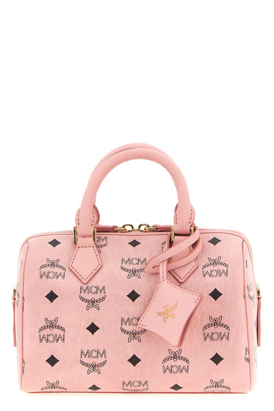 ella boston handbag in visetos monogram canvas