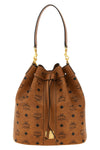 the bucket shoulder bag by mcm dessau defines a structured aesthetic through t
