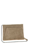 suede clutch bag