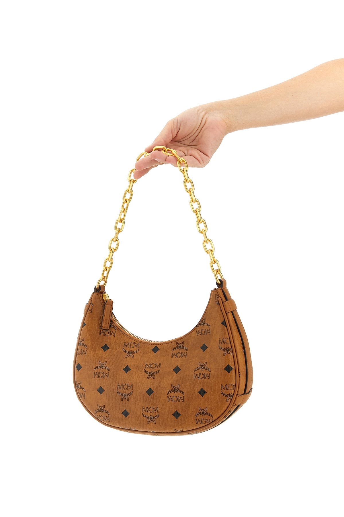 aren crescent hobo shoulder bag in visetos monogram canvas
