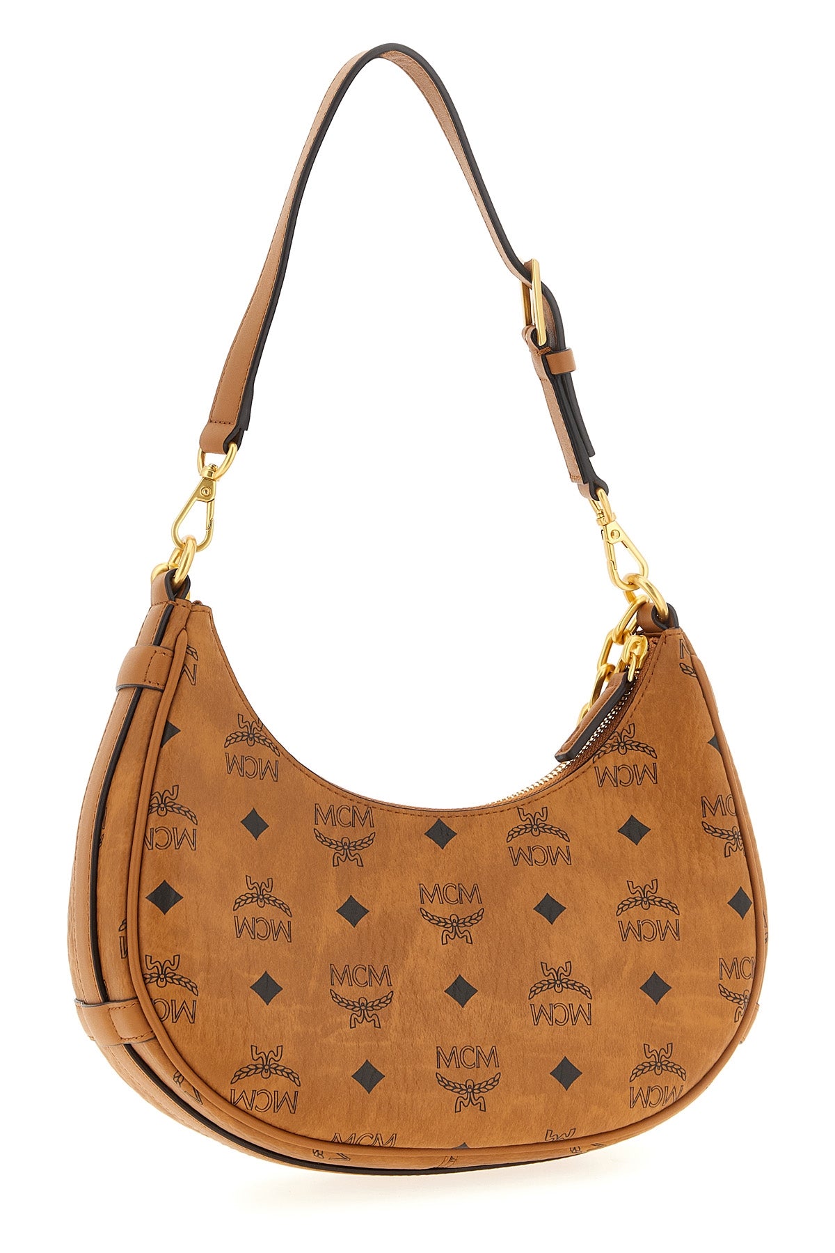 aren crescent hobo shoulder bag in visetos monogram canvas