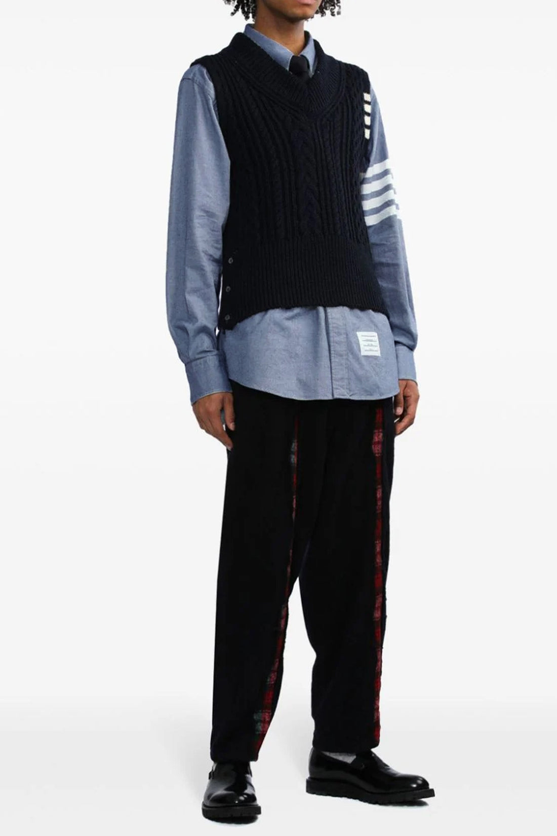 THOM BROWNE 5 cotton flannel shirt