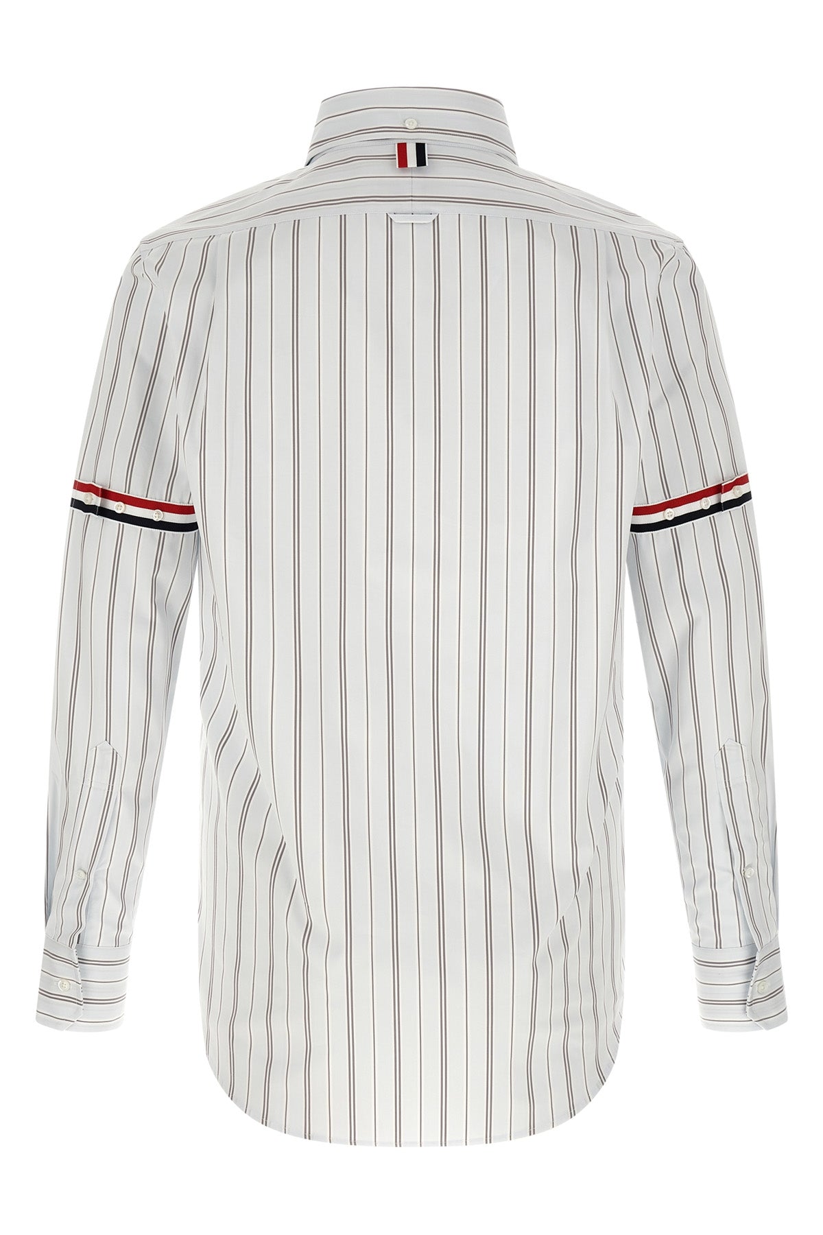 the thom browne wide-striped yarn-dyed poplin shirt