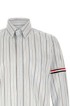 the thom browne wide-striped yarn-dyed poplin shirt