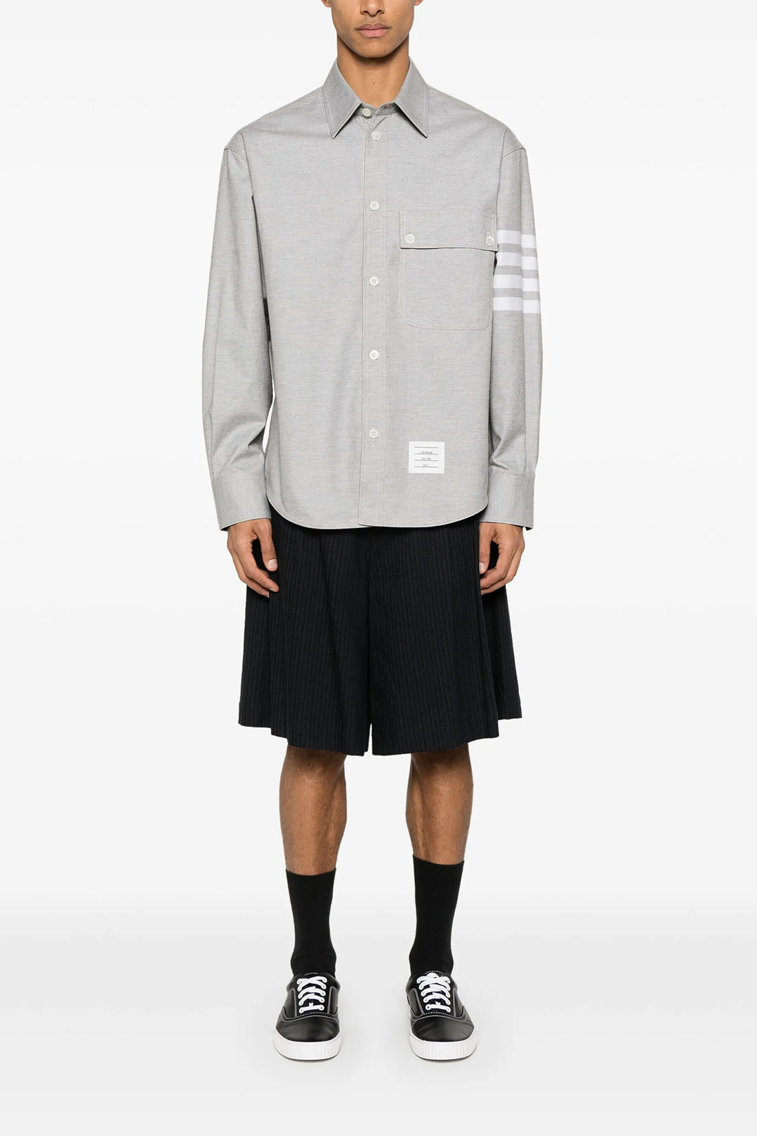 THOM BROWNE 3 cotton flannel shirt