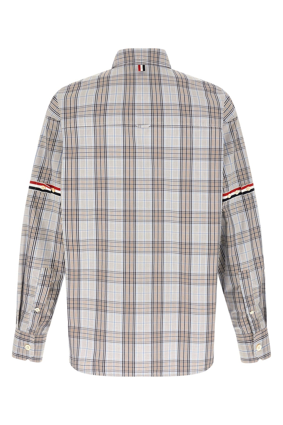 oversized rwb button-down plaid check cotton poplin shirt