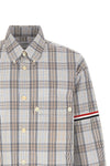 oversized rwb button-down plaid check cotton poplin shirt