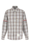 oversized rwb button-down plaid check cotton poplin shirt