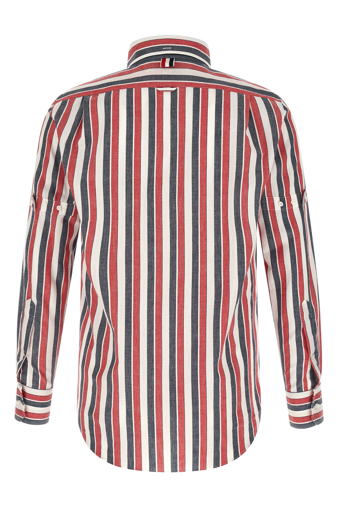 THOM BROWNE 2 striped madras cotton shirt