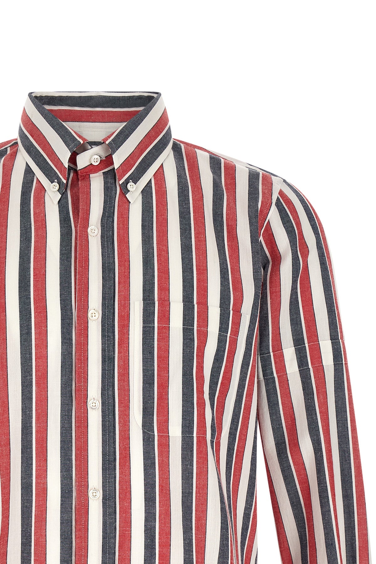 striped madras cotton shirt