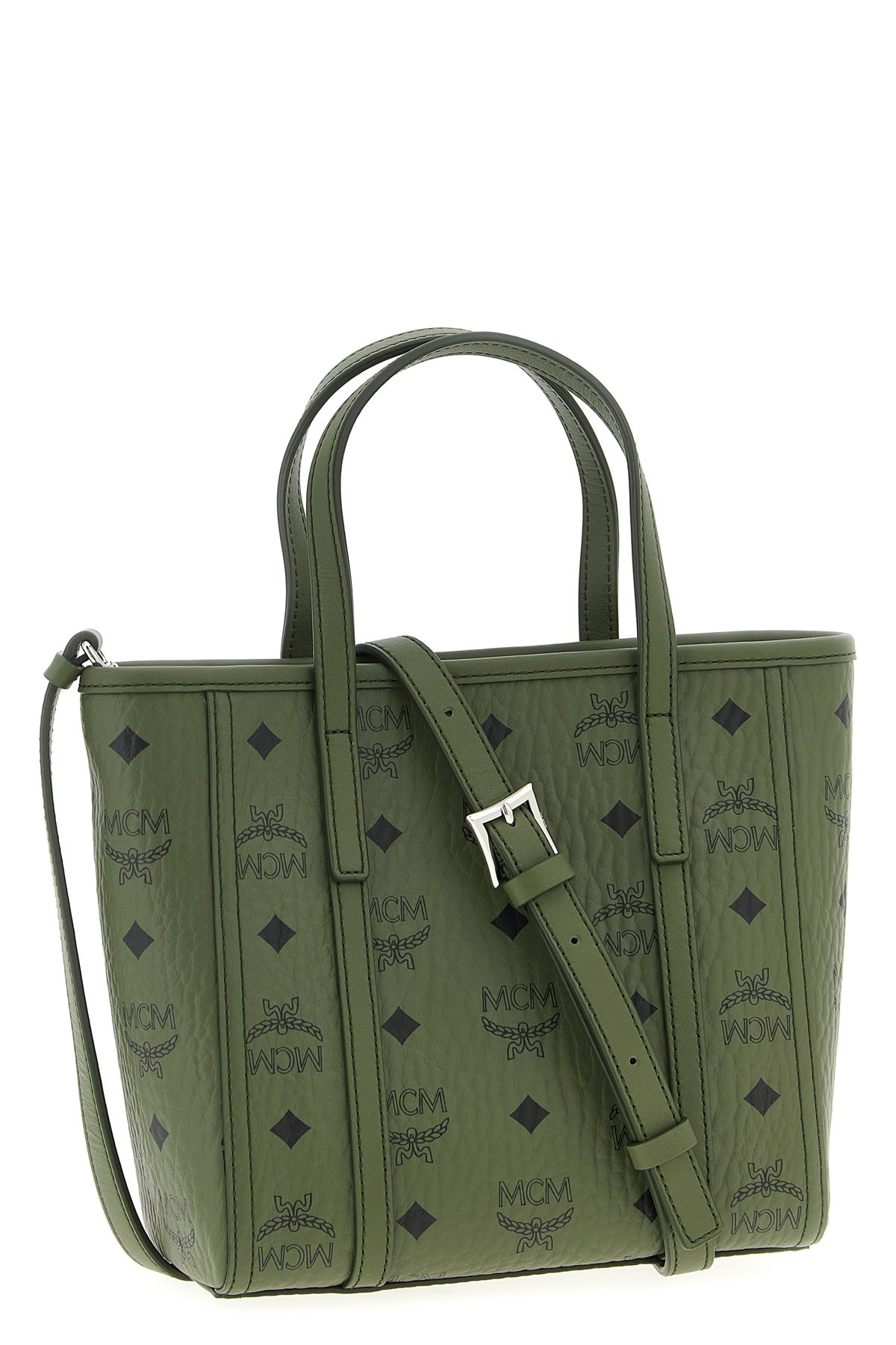 toni mini shopping bag in visetos monogram canvas and tassel