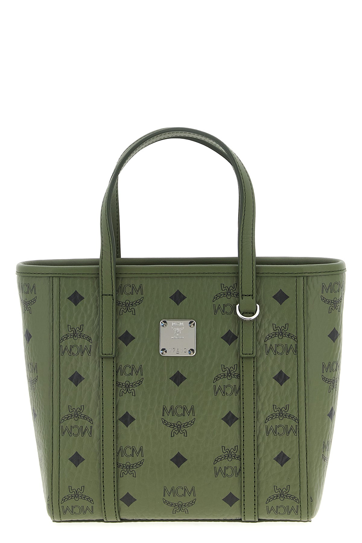 toni mini shopping bag in visetos monogram canvas and tassel