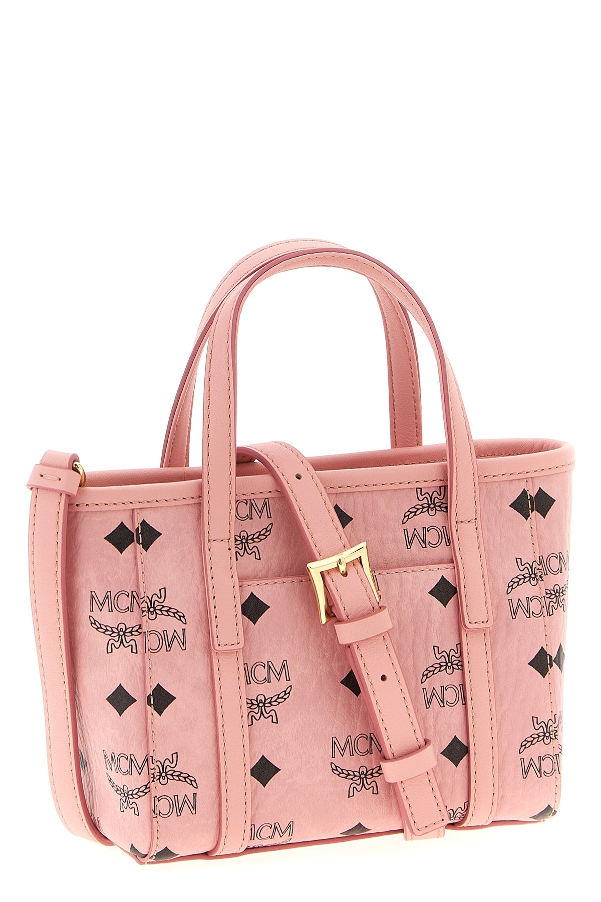 x-mini toni shopping bag in visetos monogram canvas and tassel detail