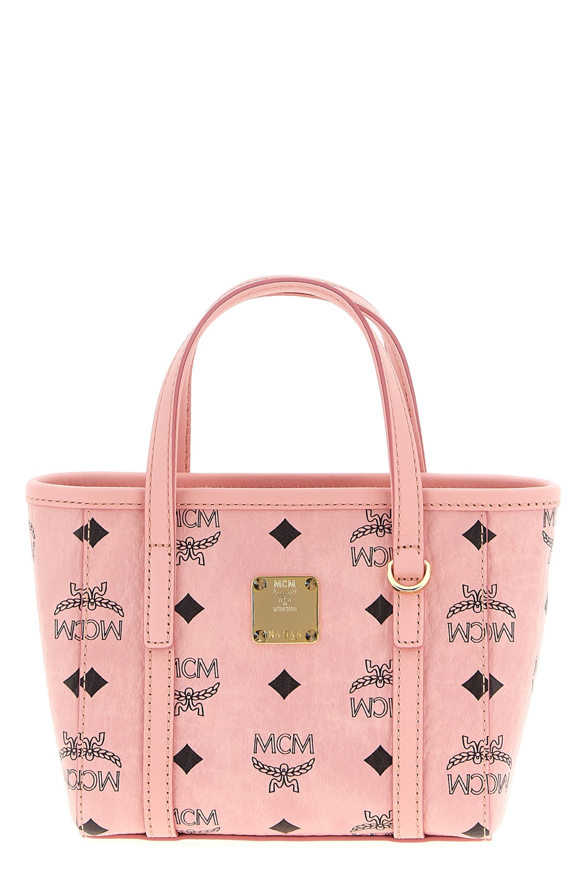 x-mini toni shopping bag in visetos monogram canvas and tassel detail