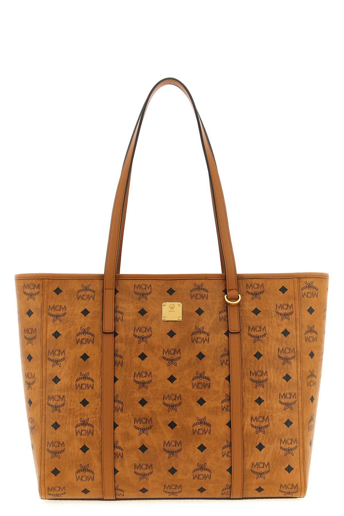 medium toni shopping bag in visetos monogram canvas and tassel