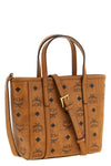 mcms toni small shopper bag features a structured silhouette defined by the m