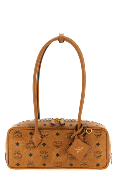 aren east west shoulder bag in visetos monogrammed canvas