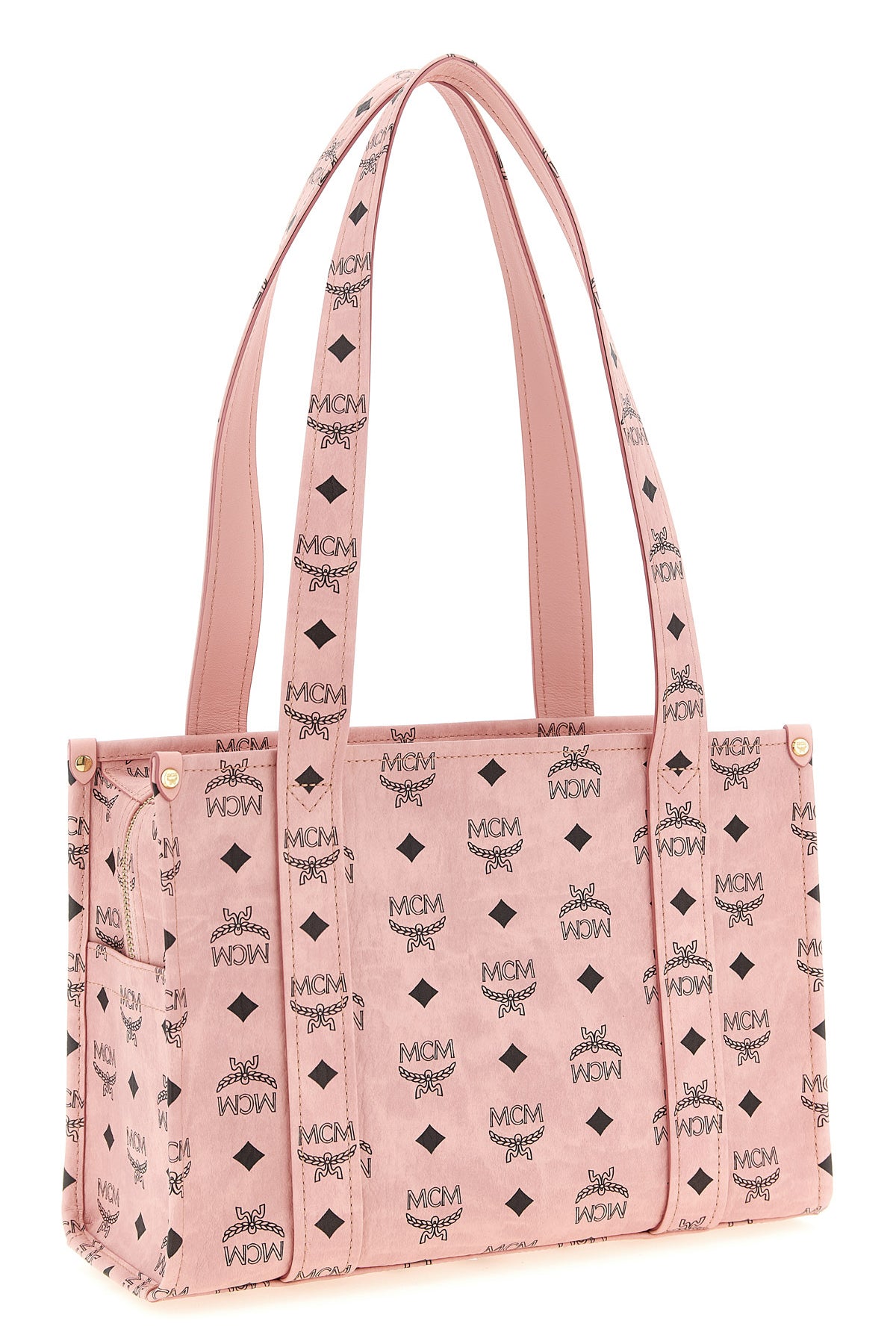 aren school tote shoulder bag in visetos monogram canvas