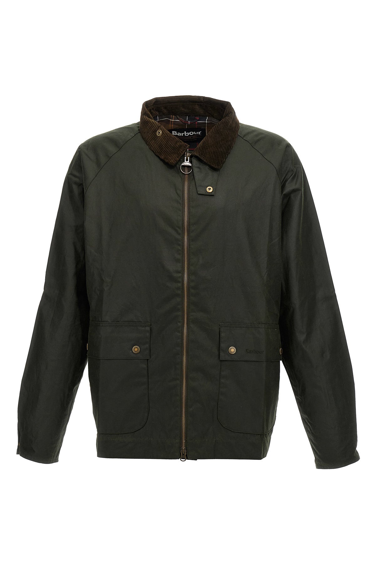 short bedale waxed cotton jacket